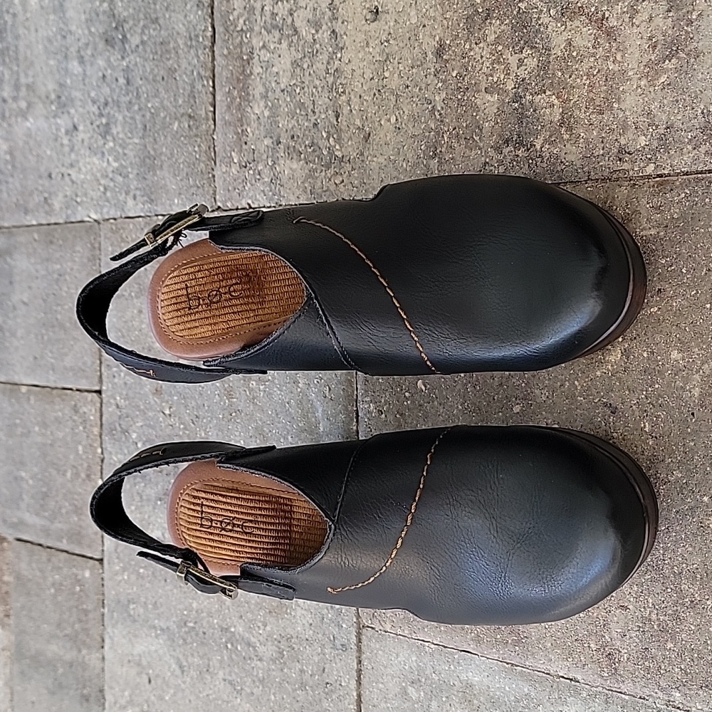 BOC Ceclia Black Heeled Clogs Sz 8 - Picture 3 of 14